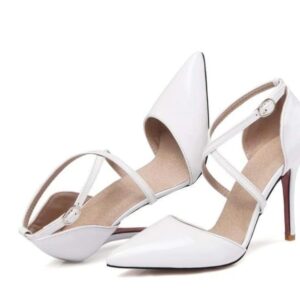 Womens Pumps Shoes Dorsay Ankle Strap Thin Heels