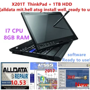 2022 For Lenovo ThinkPad X201T i7 CPU 8GB Ram Laptop +1tb hdd with alldata 10.53 mit.chell 2015 atsg 2017 software ready to use
