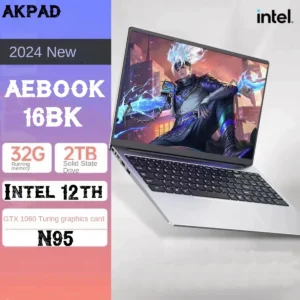 2024 NVIDIA GeForce GTX 1060 4G Max 32GB Laptops Windows 10 11 Pro Computer Office Netbook 15.6 Inch Gen Intel 12th N95 5G WiFi