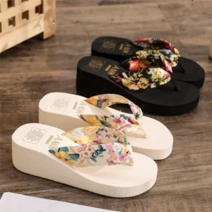 2025 Fashion Women Flip Flops Summer Beach Platform Slippers Casual Outside Wedges Sandals Summer Women Shoes