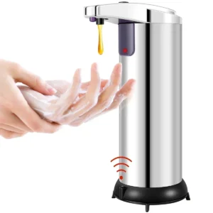 280ml Automatic Soap Dispenser Adjustable Touchless Hand Soap Dispenser Motion Sensor Smart Stainless Steel Hand Sanitizer