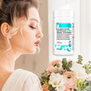 Collagen, Vitamin & Mineral, Contains Vitamin D3, Vitamin C, Probiotics,Vitamin E, Vitamin B & Multivitamin Healthcare Supplement Edible Fitness