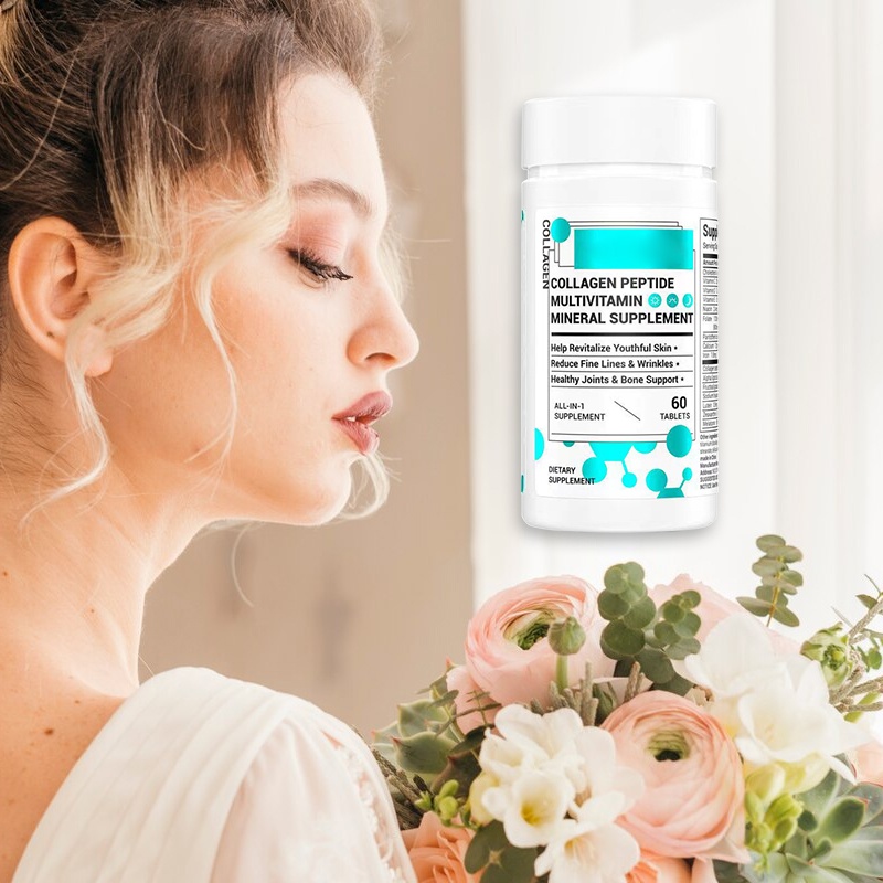 Collagen, Vitamin & Mineral, Contains Vitamin D3, Vitamin C, Probiotics,Vitamin E, Vitamin B & Multivitamin Healthcare Supplement Edible Fitness