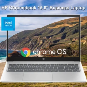 HP Newest Chromebook 15.6" Laptop,Intel Processor N200,8GB LPDDR5 RAM,320GB Storage(64GB eMMC+256GB Micro SD),WiFi 6, Chrome OS