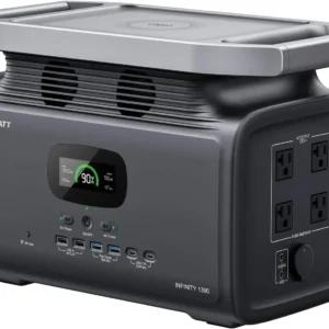 Infinity 1300 Portable Power Station, 1800W Electric Solar Generator,1382Wh LiFePO4 Battery, 14 Outlets for Home Backup