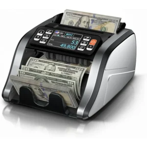 Mixed Denomination Money Counter Machine, Value Counting, UV/MG/IR/DD Counterfeit Detection, 3.5" TFT Display Cash Counting