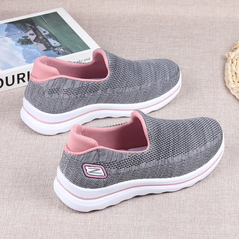 Shoes for Women 2023 New One Step Lazy Shoes, Casual Versatile Mom’s Web Shoes, Soft Sole Women’s Sports Shoes, Breathable