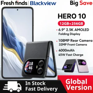 【World Premiere】 Blackview HERO 10 Smartphone 6.9 inch AMOLED Folding Display 12GB 256GB MTK 108MP Camera  Helio G99