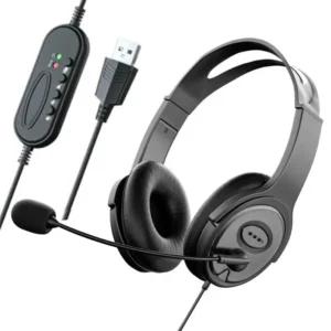 Call Center Headset Stereo Headphones With Noise Cancelling Microphone Suitable For Zoom Skype Office Call Center Home Podcast