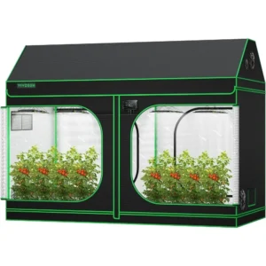 Grow Tent, 96"x48"x72" Roof Cube Tent with Observation Window and Floor Tray for Hydroponics Indoor Plant