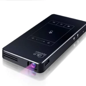 Mini Projector with WiFi and Bluetooth, 1080P DLP Portable Movie Projector Home and Outdoor, Built-in Battery & Android System