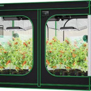 osun S848 4X8 Grow Tent, 96""X48""X80"" High Reflective Mylar With Observation Window And Floor Tray For Hydroponics Indoor