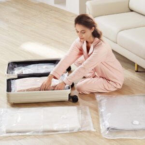 20 Pack Vacuum Storage Bags With Electric Pump, Space Saver Bags Compression For Comforters And Blankets, Sealer Clothes Storage Travel Essentials