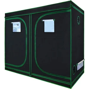 Reflective Polyester Film Hydroponic Planting Tent with Observation Window, Waterproof Floor Tray, 96x48x80 Inch