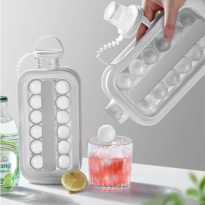 2-in-1 Household Portable Ice Maker Foldable Ice Hockey Pot Whiskey Ice Cube Mold Refrigerator Freezer Ice Maker Kitchen Tools