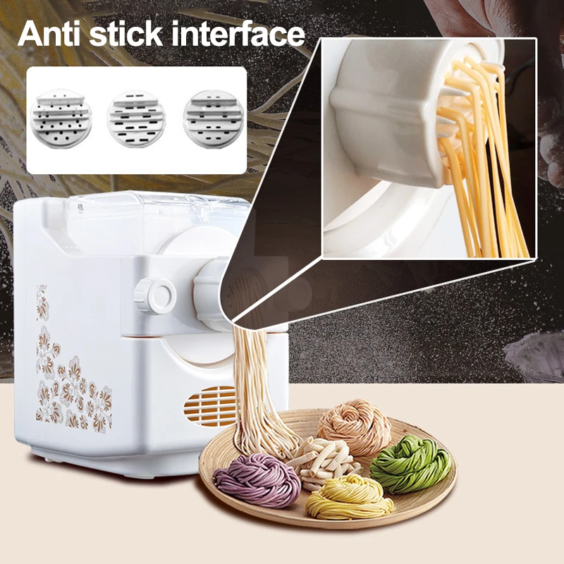 Fresh Pasta Machine Fully-Automatic Noodle Making Machine Household Pasta Machine Electric Noodle Cutter Dough Kneading Machine