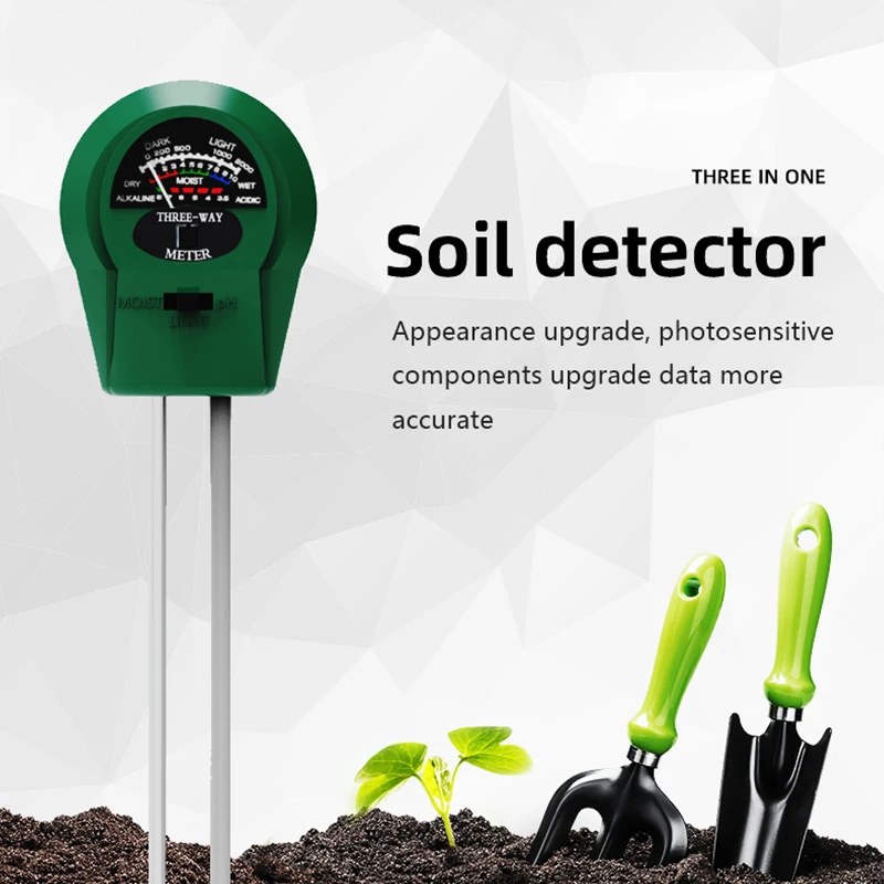 Soil Tester 3 in 1 Soil Moisture PH Meter Acidity Humidity Flower Tester Temperature Acidity Measurement Tool