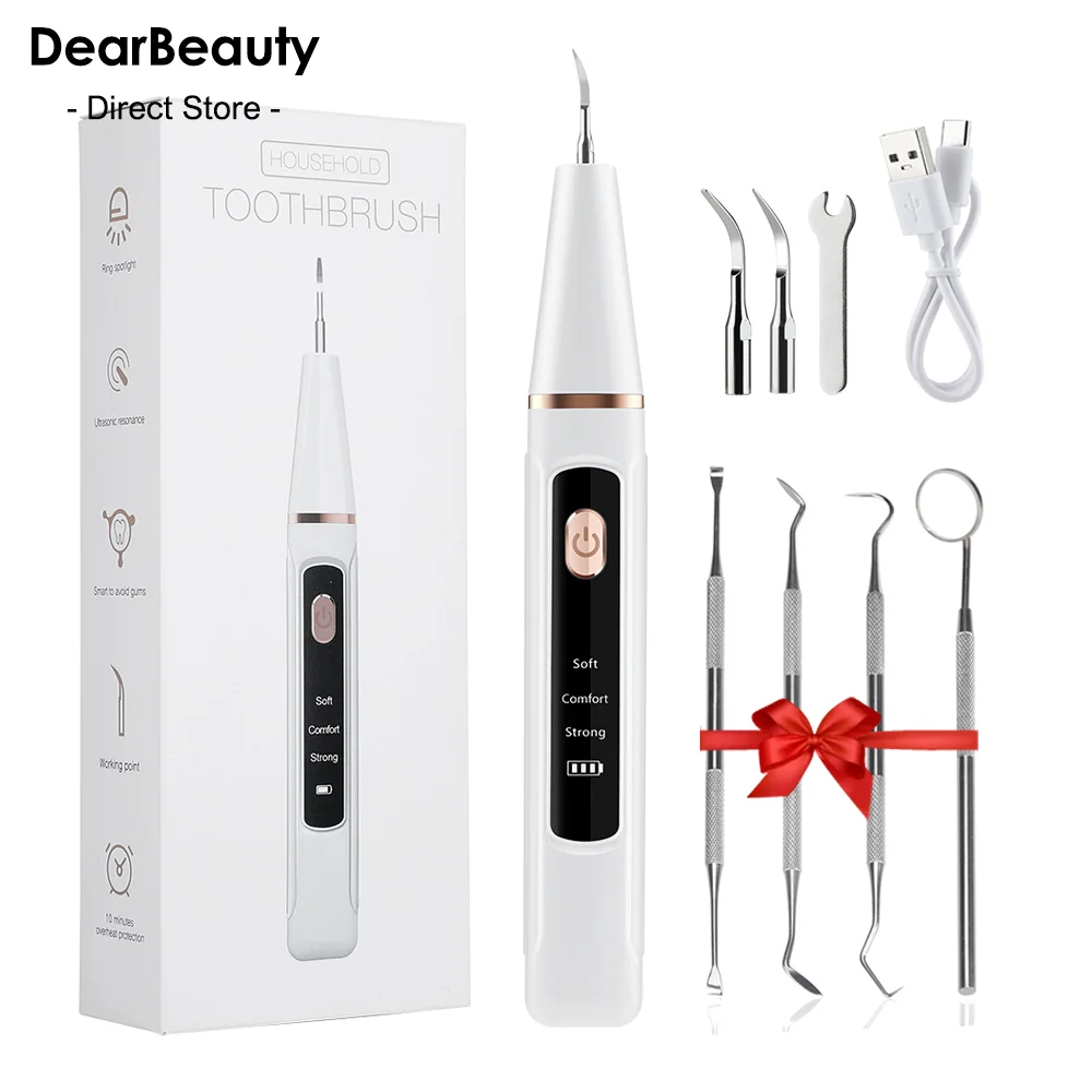 Ultrasonic Dental Scaler Electric Sonic Teeth Plaque Cleaner Dental Stone Removal For Teeth Tartar Stain Teeth Calculus Remover