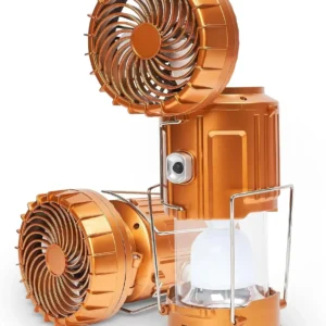 Solar Camping Lantern with Fan Rechargeable Camping Fans Charging Light for Hurricane Power Outage Tent Emergency Camping Gear