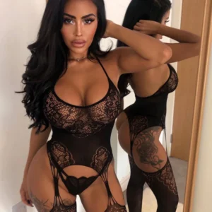 Women's Lingerie Jumpsuit Sheath Erotic Netting Wear See-through Fishnet Jumpsuit