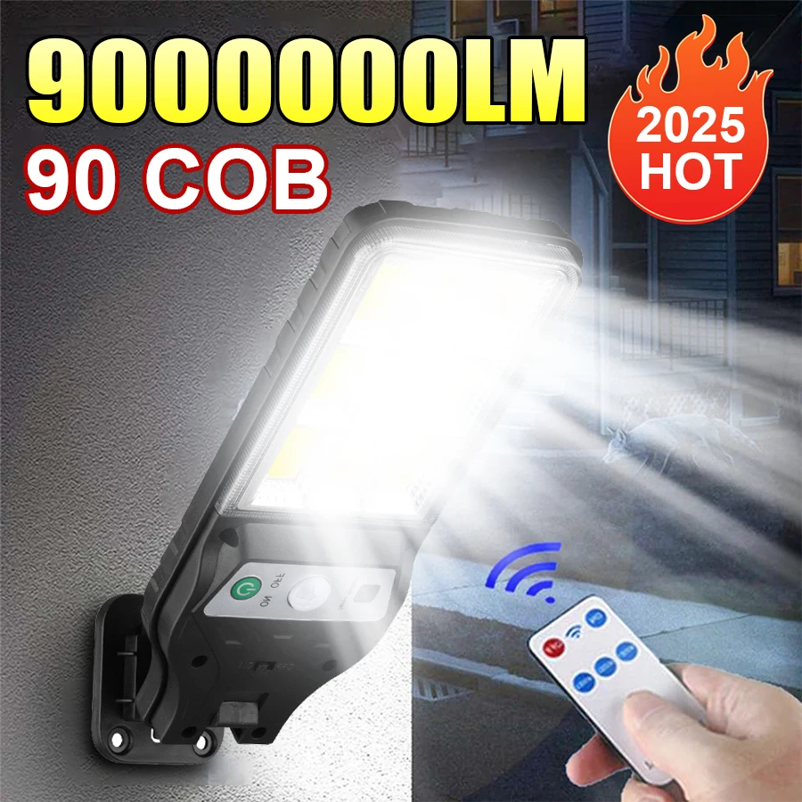 9000000LM Solar Led Outdoor Lighting Wall Lamp Motion Sensor Solar Energy Garden Street Lamp Waterproof Solar Outdoor Lights