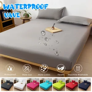 Waterproof Mattress Covers Fitted Sheets Bed Bedspreads Fabric Thick Mattress Protector for Single Double King Queen Size Beds