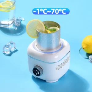2 in 1 Electric Cooling Heating Cup Beverage Coffee Mug Warmer Cooler Mini Smart Refrigerator for Milk Drinks Thermos Cup 12V