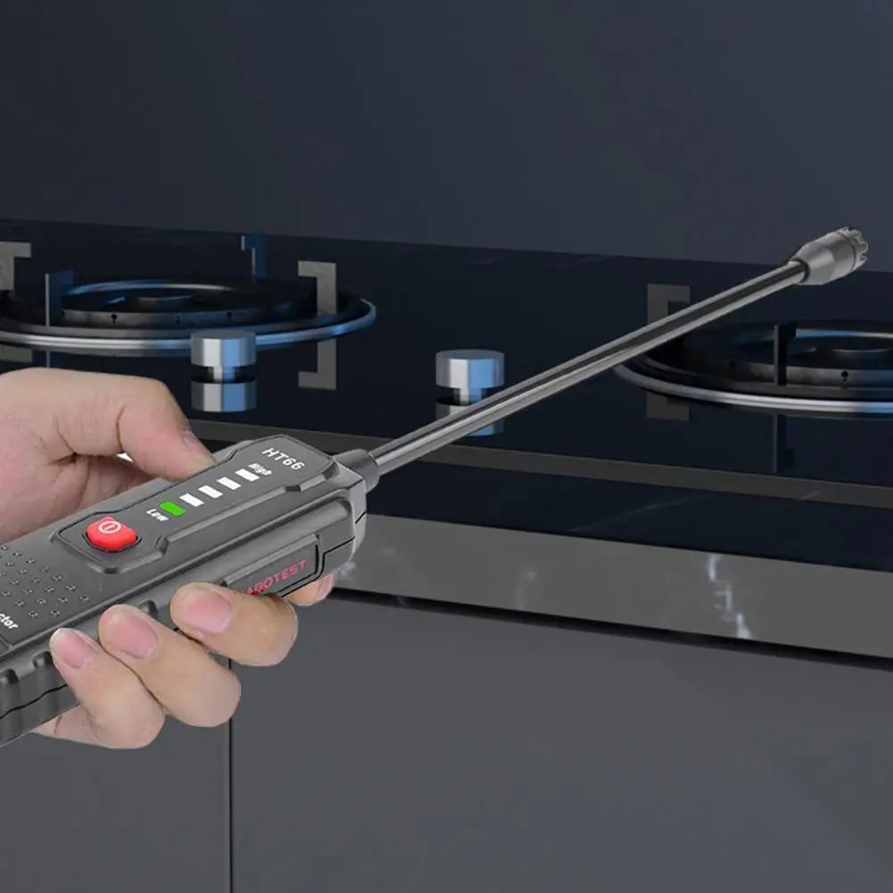 Gas Leak Detector Adjustable Sensitivity Combustible Gas Sniffer Portable Gas Tester with Audible & Visual Alarm for Home and RV