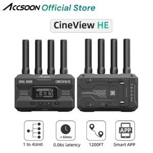 Wireless Hdmi Accsoon CineView HE Video Camera Transmitter Receiver 2.4/5G hz Dual-band Transmission UVC Live Streaming Monitor