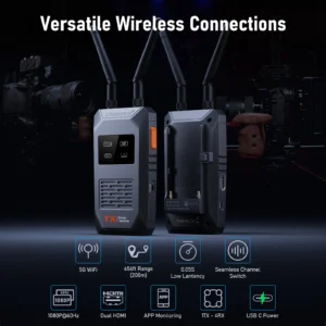 Lemorele Wireless Extender Kit 1080P Wireless HDMI Transmitter and Receiver 200M Video Transceiver For Camera Laptop PC TV