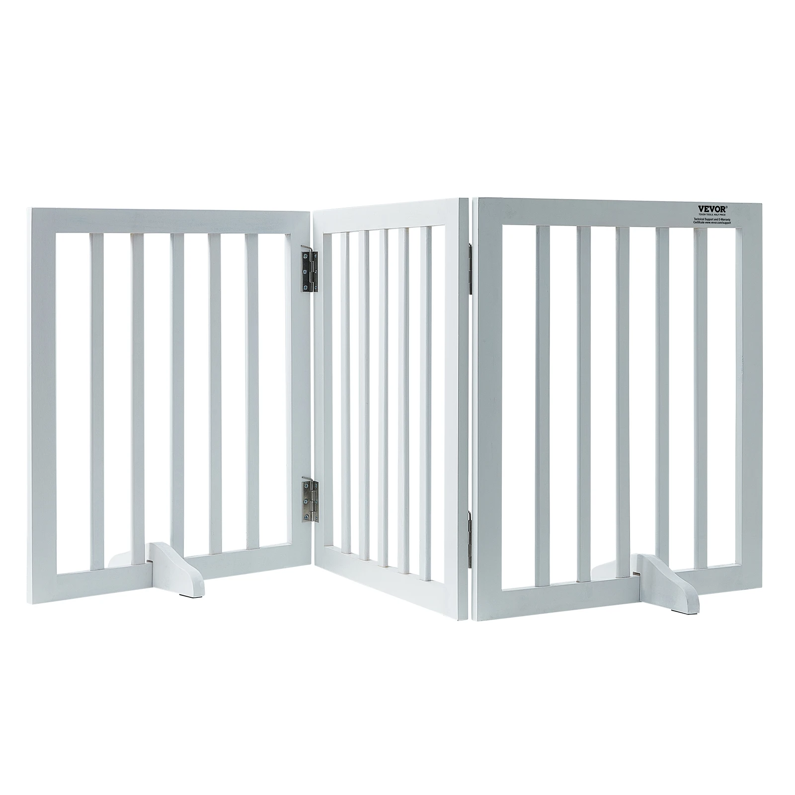 SucceBuy Free Standing Dog Gate Freestanding Pet Gate 3 Panels Foldable Dog Gate for Narrow Passageways Expandable Dog Barrier
