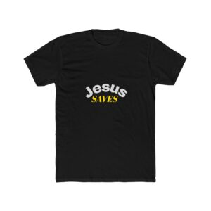 Faith-Inspired Unisex Cotton Crew Tee – Jesus Saves T-Shirt, Christian Apparel, Casual Wear, Gift for Believers, Religious Tee