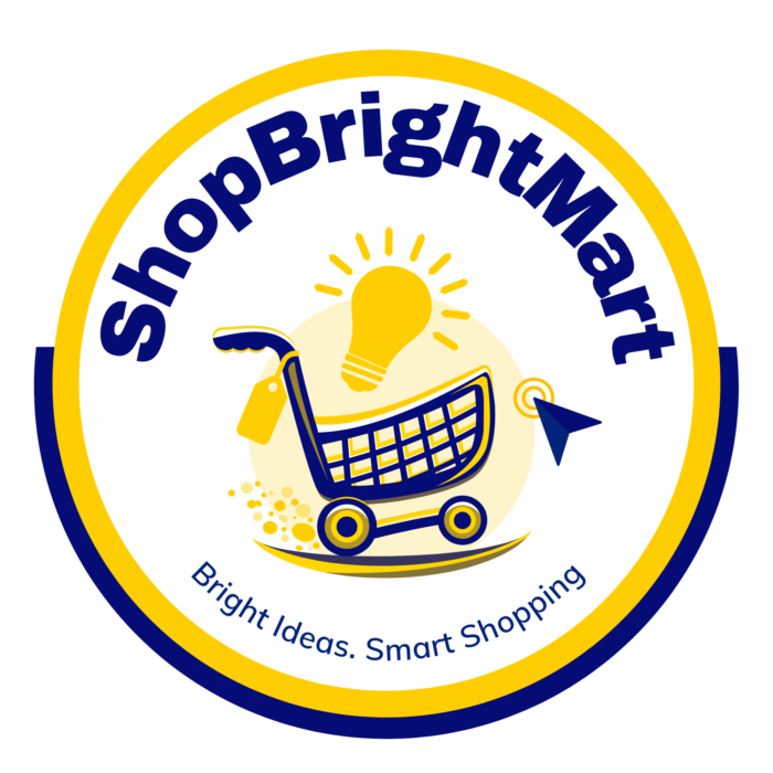 blue and yellow modern shopping logo 6 completed