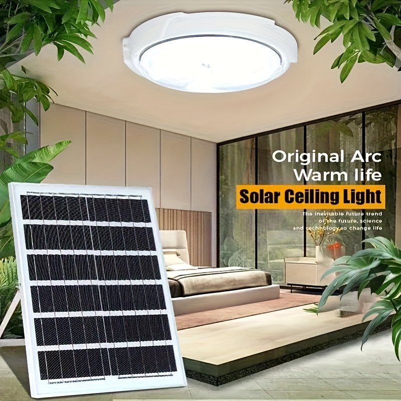 Solar-Powered LED Ceiling Light – Waterproof Indoor & Outdoor Hanging Lamp